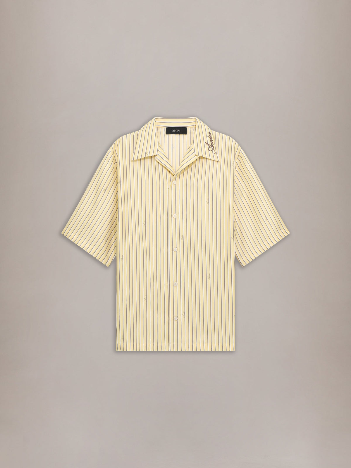 AMIRI SCRIPT BOWLING SHIRT - Sherbet Yellow