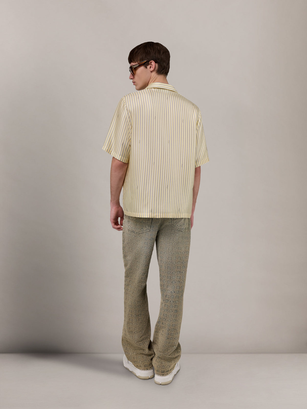 AMIRI SCRIPT BOWLING SHIRT - Sherbet Yellow