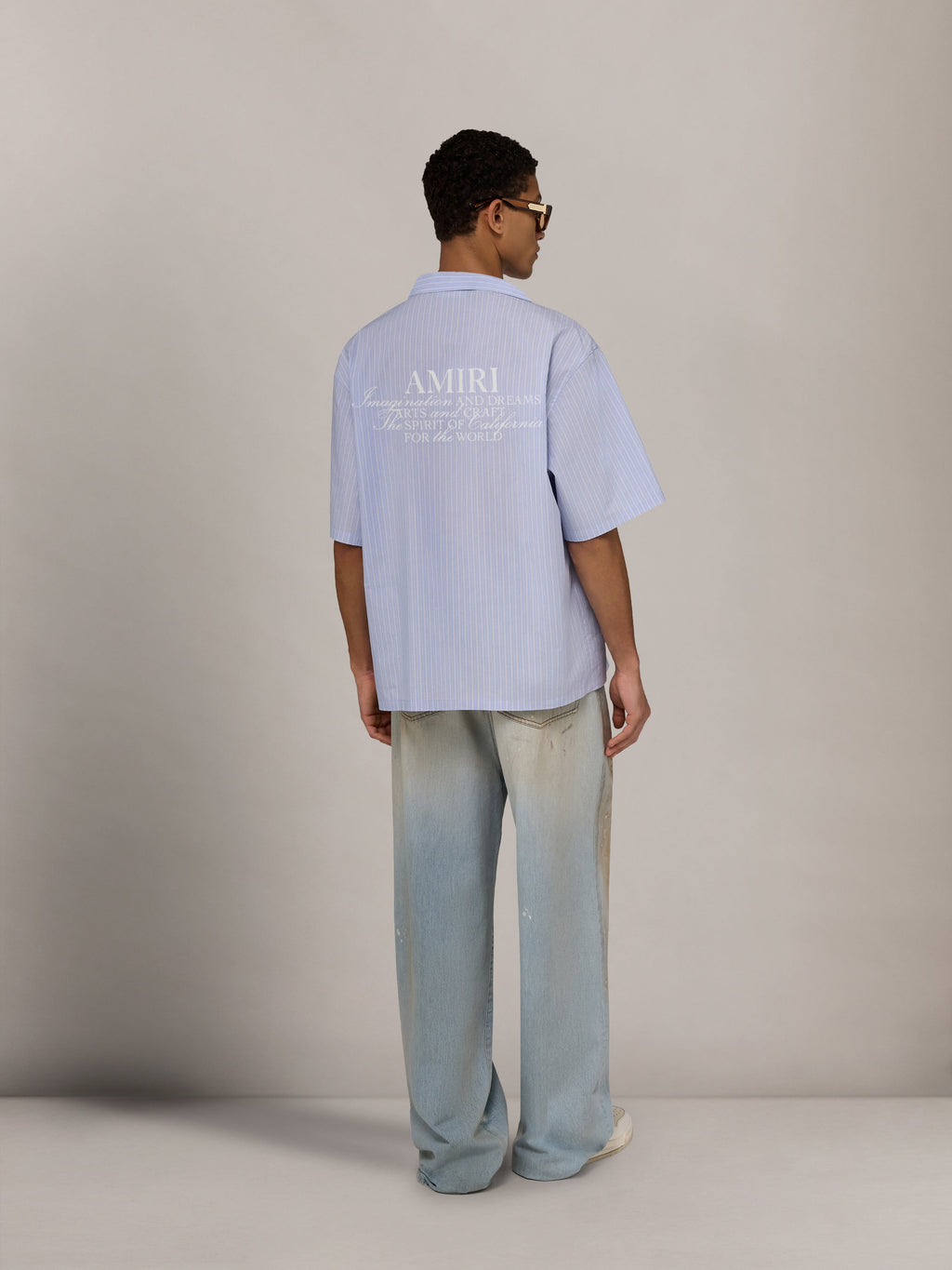 AMIRI SPIRIT BOX CAMP SHIRT - Ashley Blue