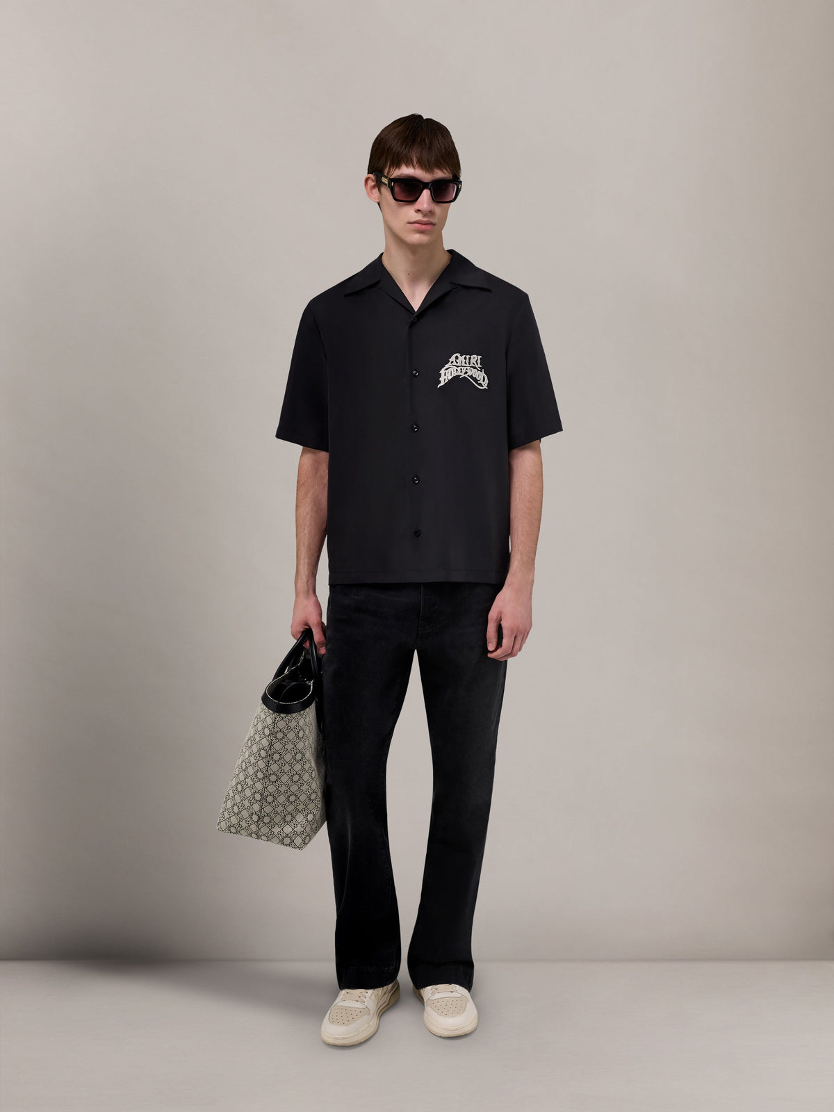 AMIRI HOLLYWOOD CAMP SHIRT - Black