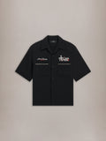 AMIRI STUDIO CREPE CAMP SHIRT - Black