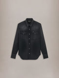 WESTERN DENIM LONG SLEEVE SHIRT - Midnight