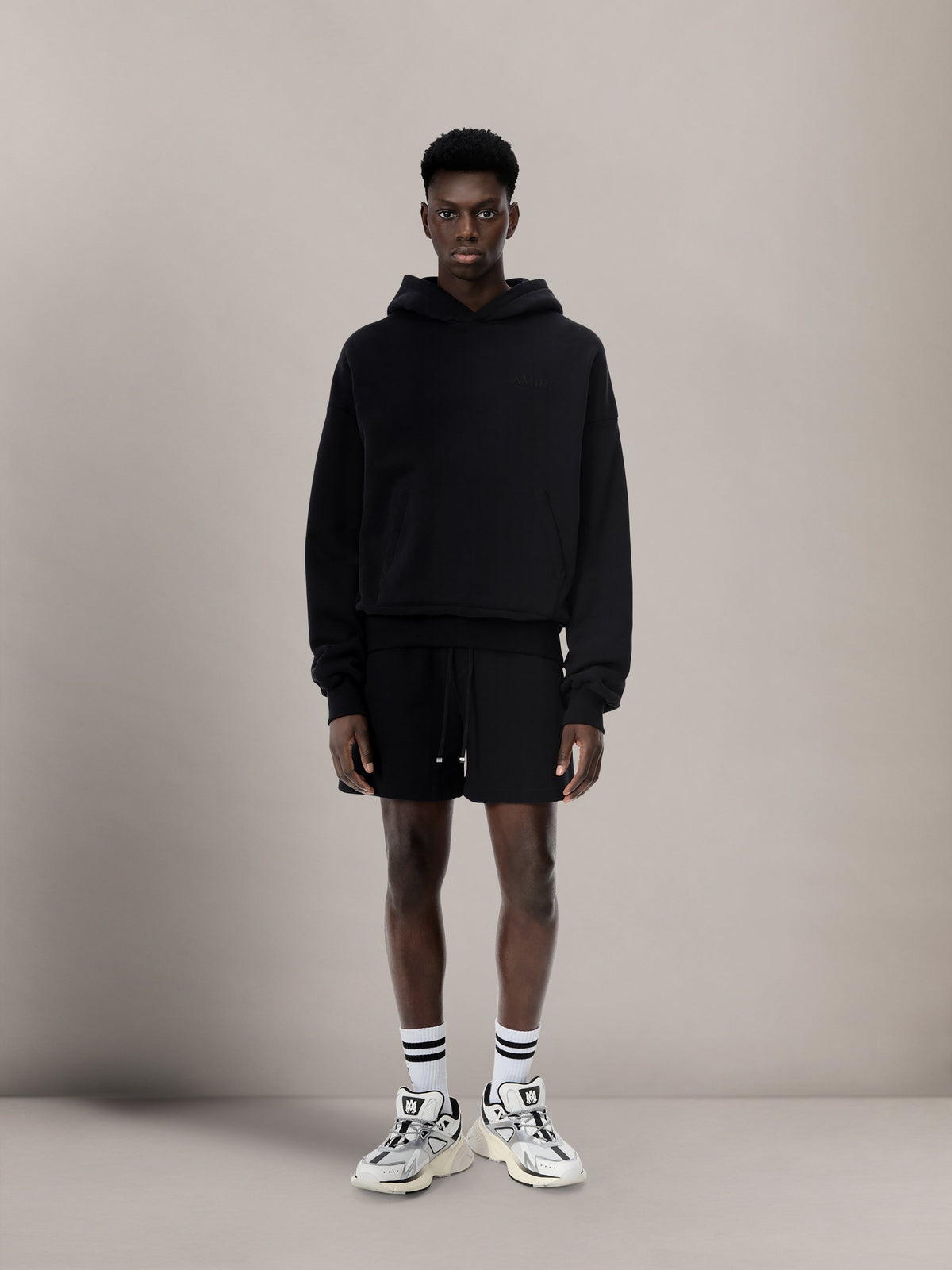 AMIRI EMBROIDERED SHORT - Black