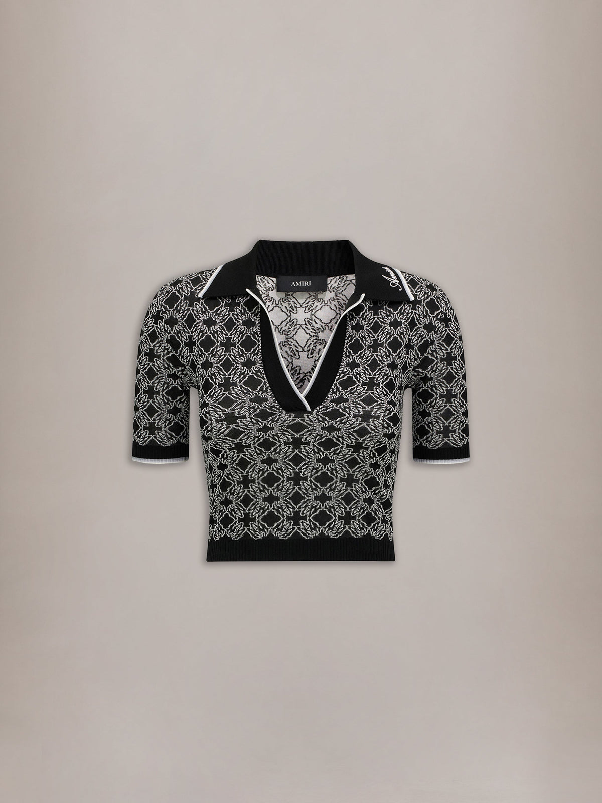 WOMEN - WOMEN'S MA QUAD KNIT SHORT SLEEVE POLO - Black