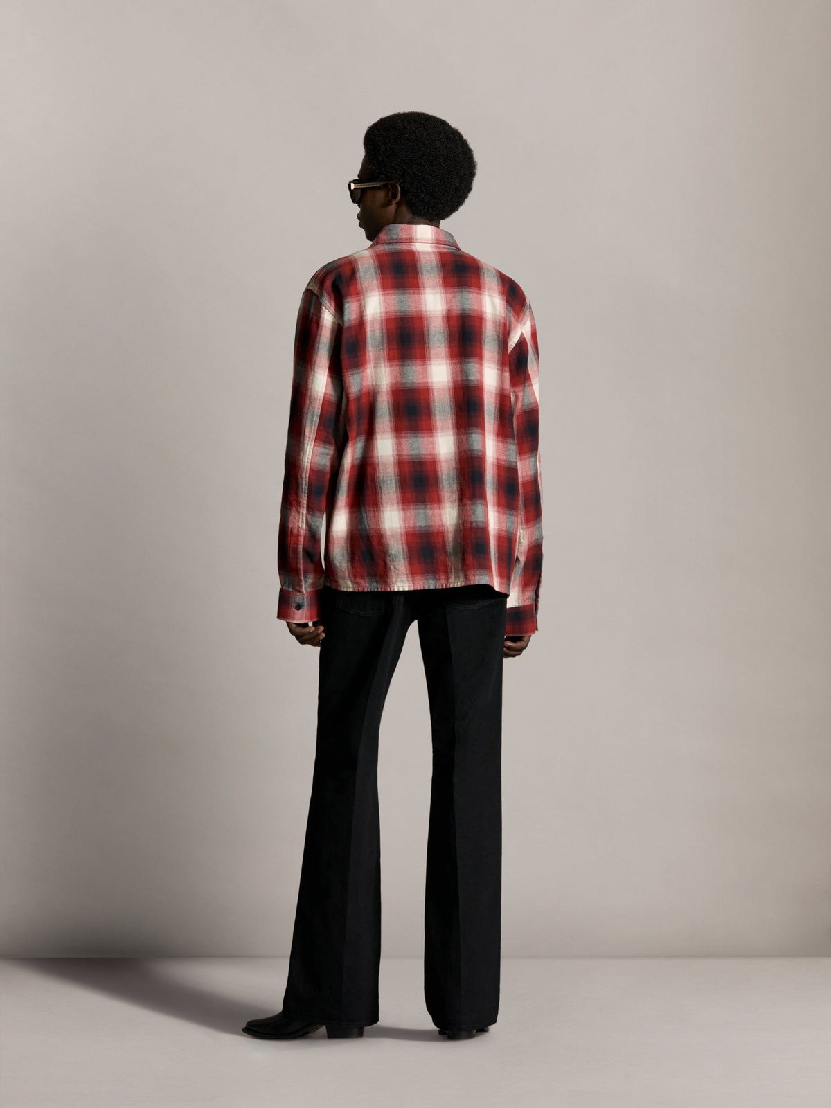 OVERSIZED FLANNEL SHIRT - Cherry