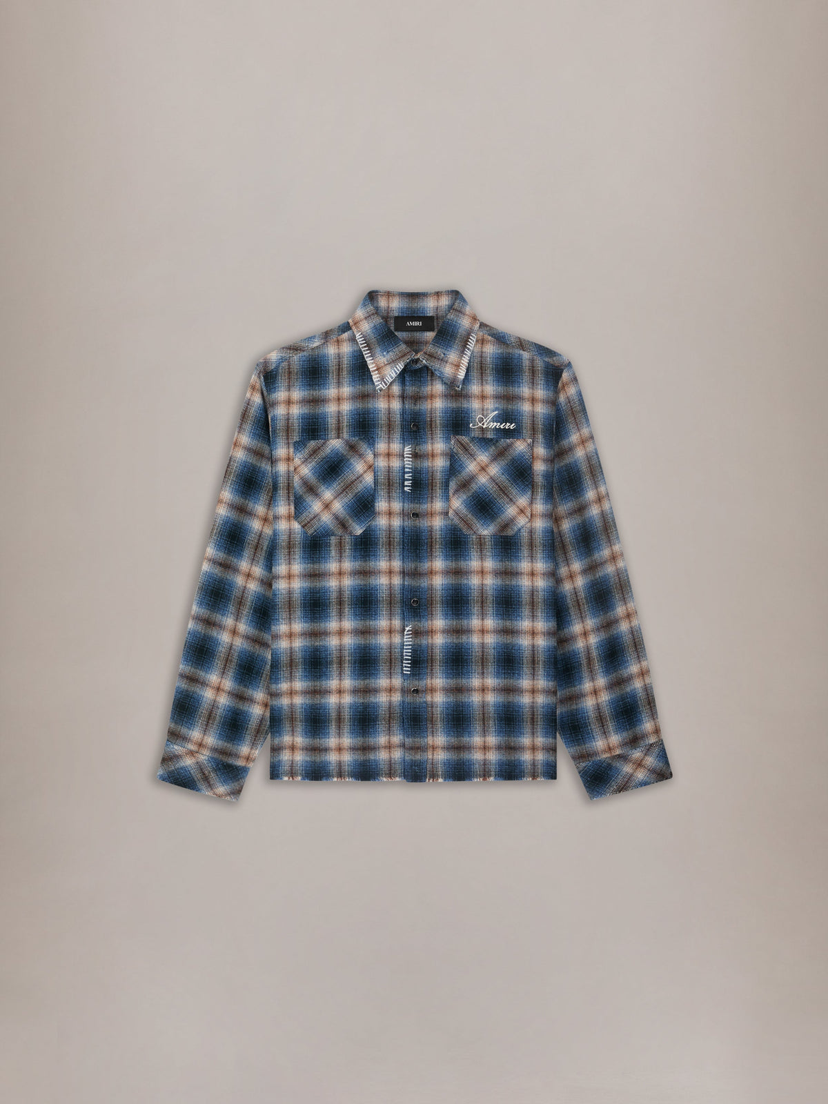OVERSIZED REPAIRED WESTERN FLANNEL - Dark Blue