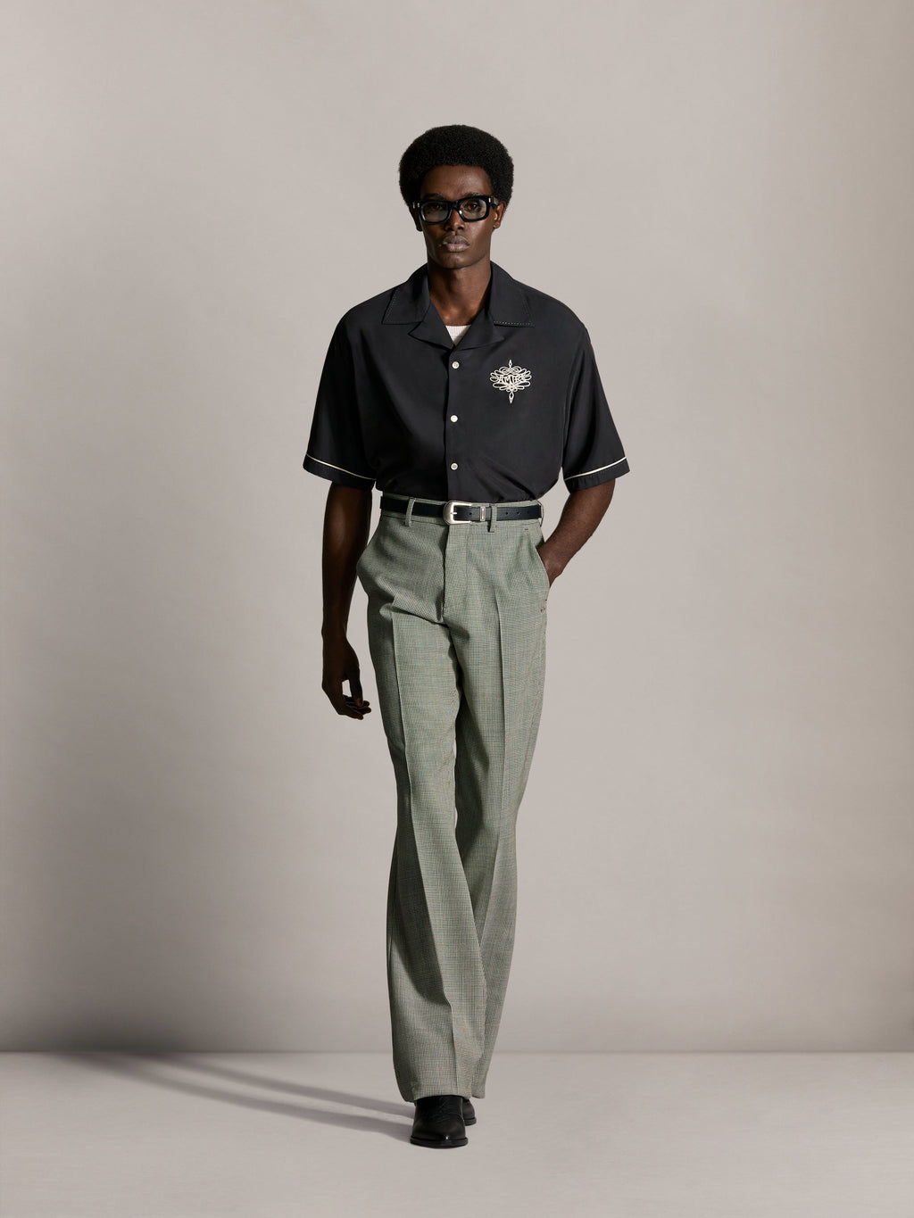 AMIRI LASSO OVERSIZED CAMP SHIRT - Black