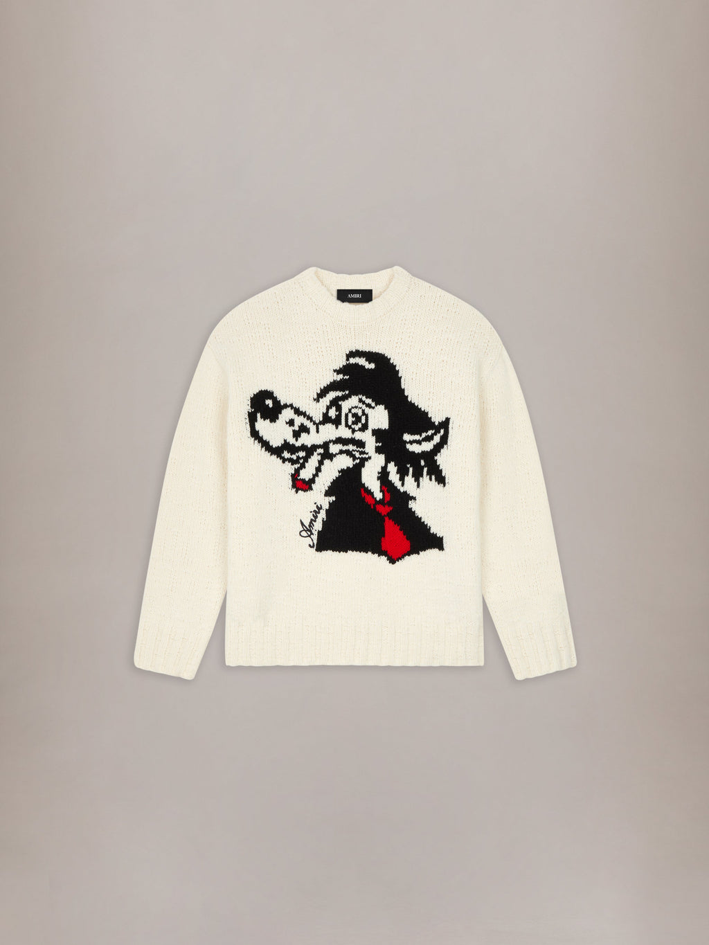 SMOKING WOLF SWEATER - Alabaster