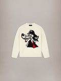 SMOKING WOLF SWEATER - Alabaster