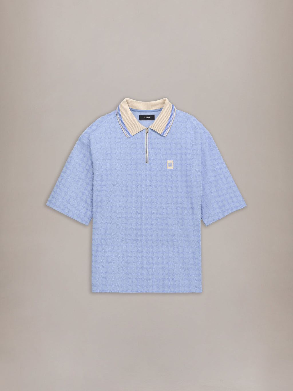 MA QUAD ZIP TOWELING POLO - Skyline Blue
