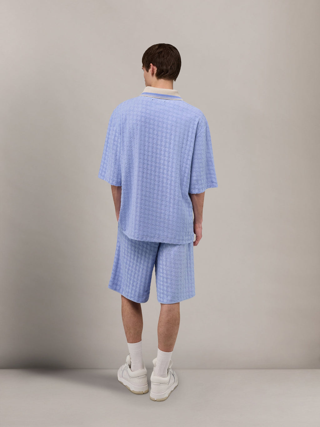MA QUAD ZIP TOWELING POLO - Skyline Blue