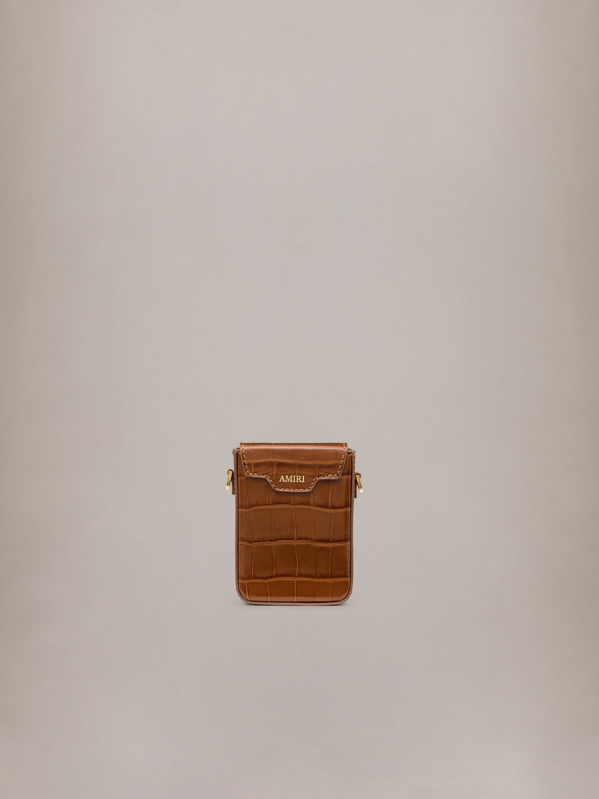 CROC EMBOSSED CIGARETTE CASE - MALT