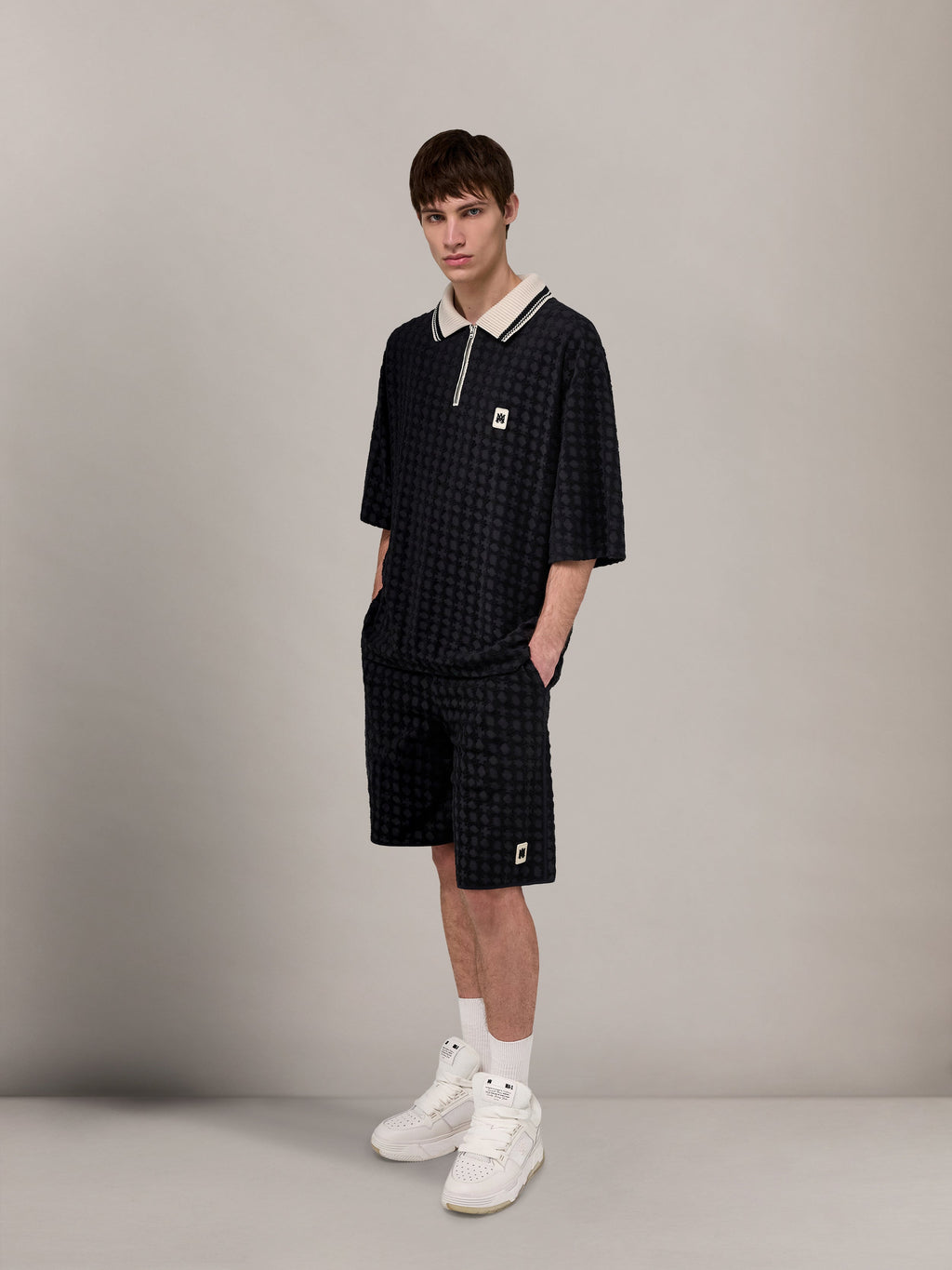 MA QUAD TOWELING SHORT - Black