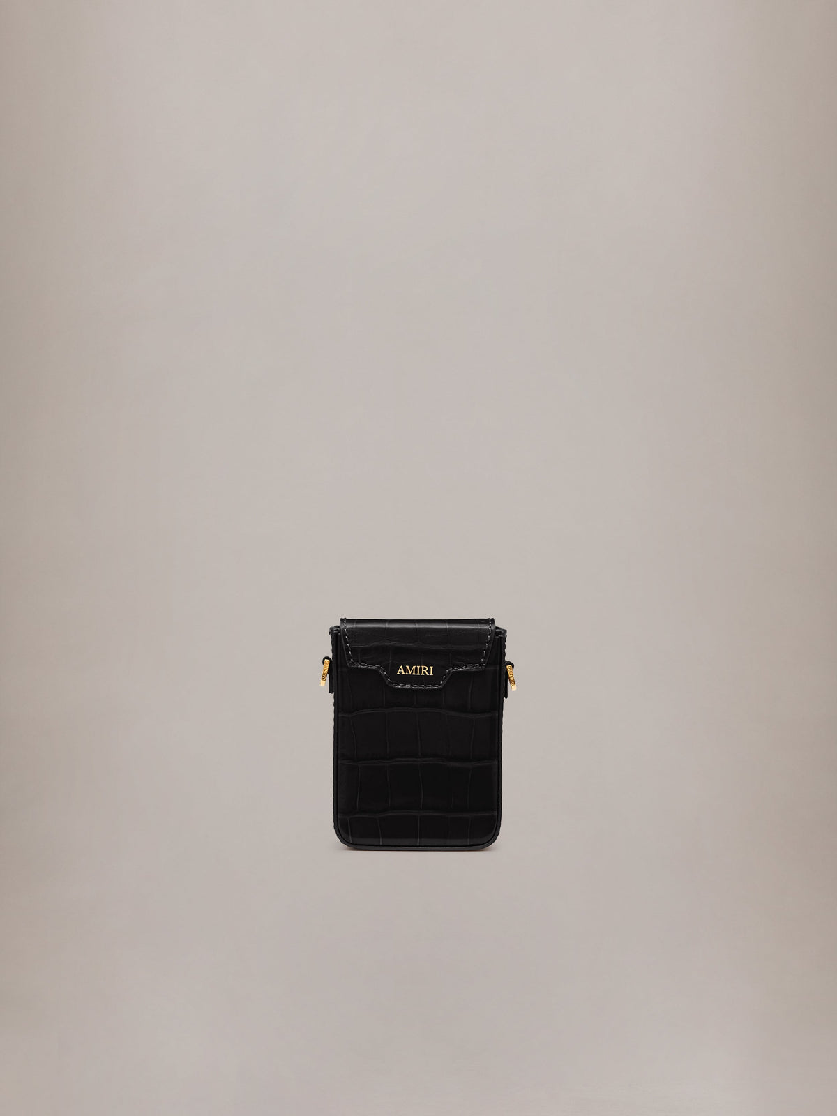 CROC EMBOSSED CIGARETTE CASE - BLACK