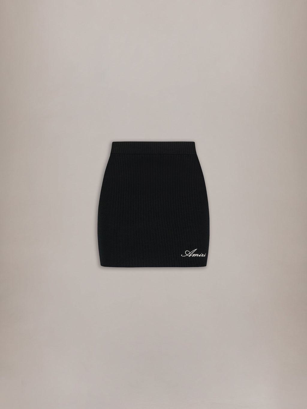 WOMEN - WOMEN'S SCRIPT RIB KNIT MINI SKIRT - Black