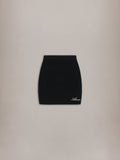 WOMEN - WOMEN'S SCRIPT RIB KNIT MINI SKIRT - Black
