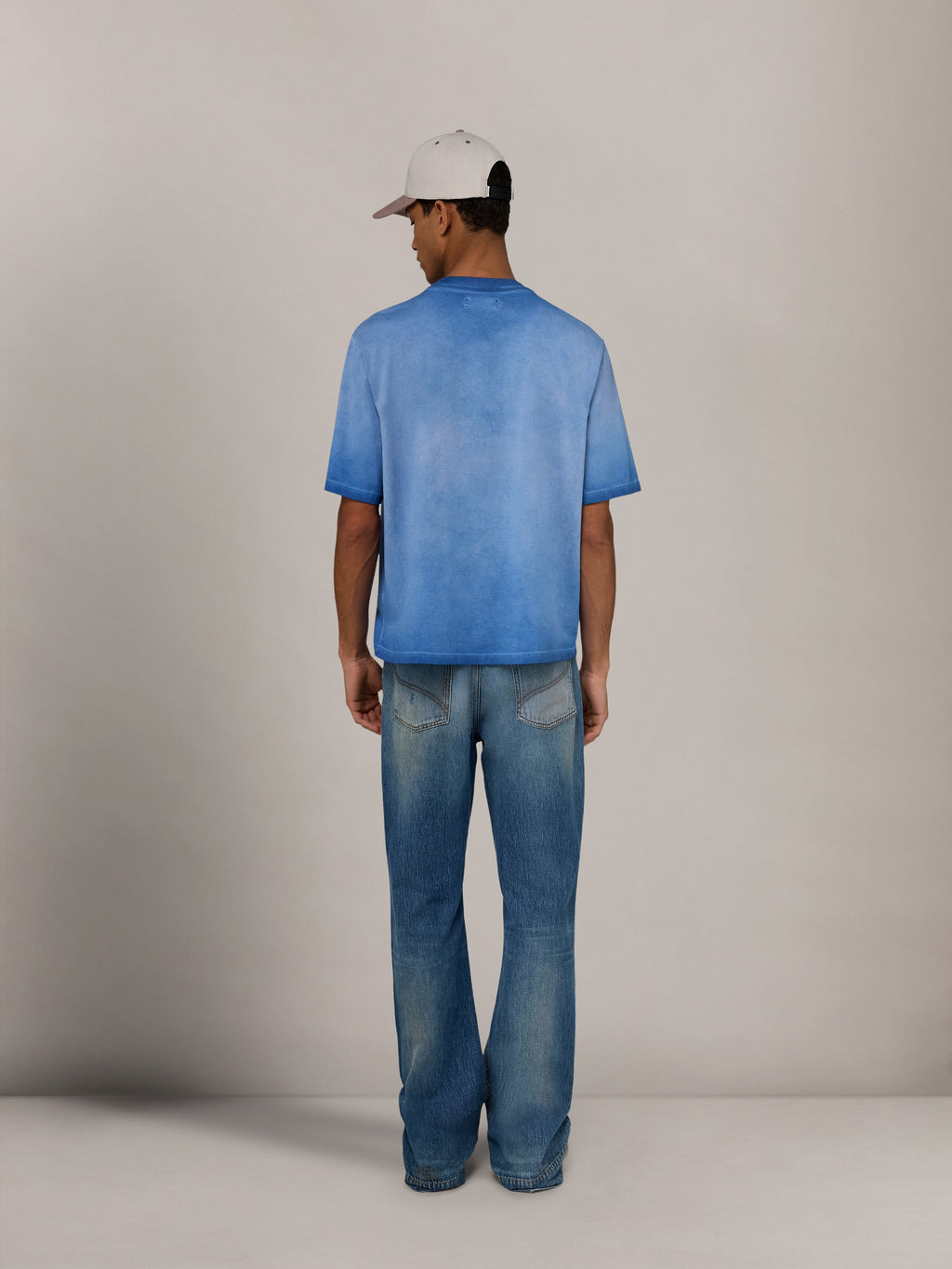 FADED POCKET BOX TEE - Sapphire