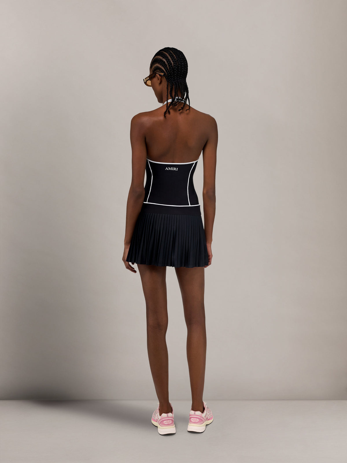 WOMEN - WOMEN'S MA PLEATED MINI DRESS - Black