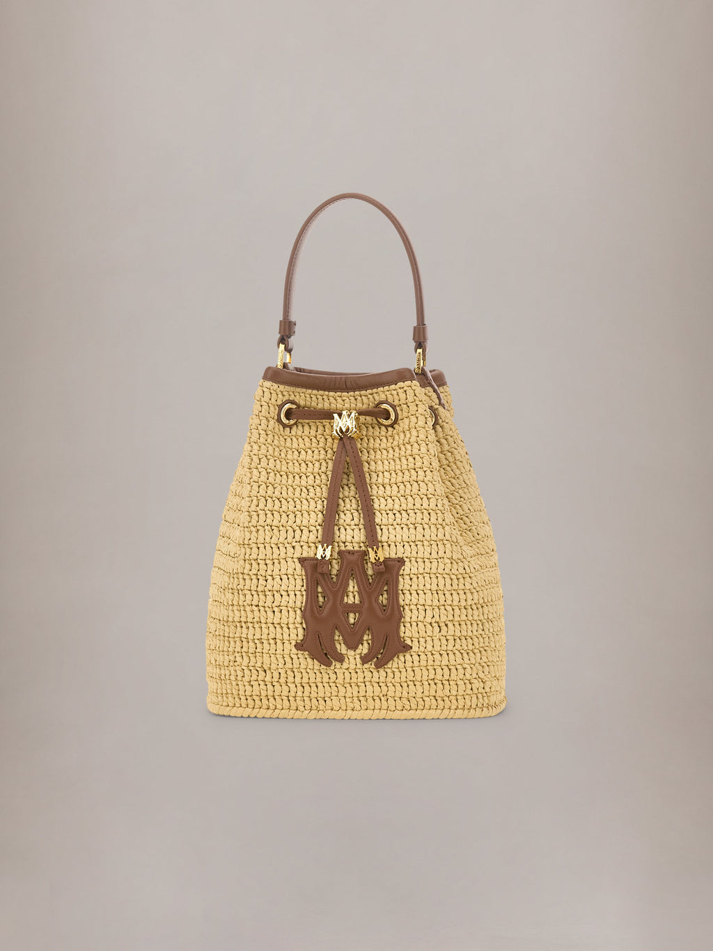 WOMEN - WOMEN'S RAFFIA MICRO MA BUCKET BAG - Natural