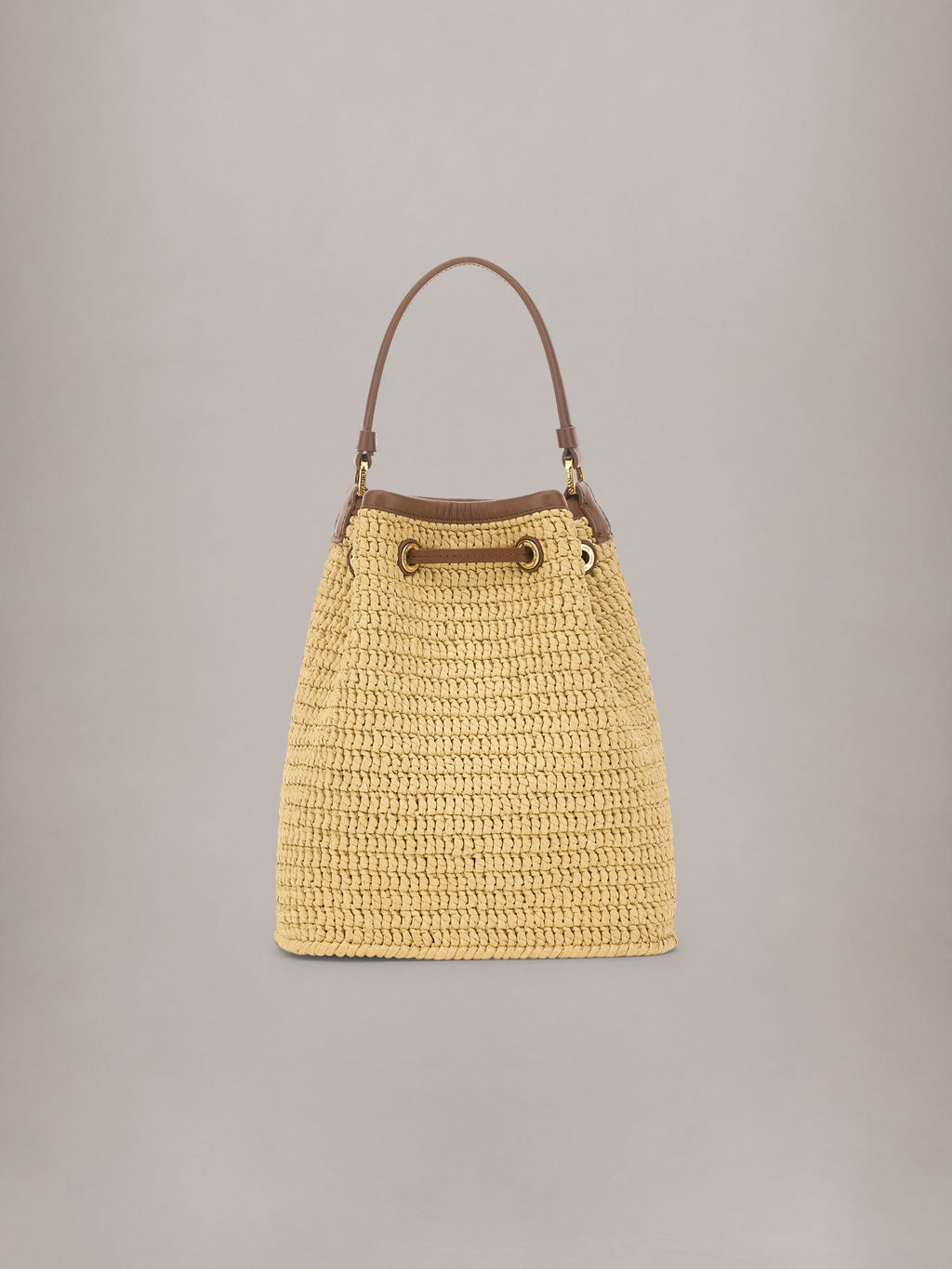 WOMEN - WOMEN'S RAFFIA MICRO MA BUCKET BAG - Natural