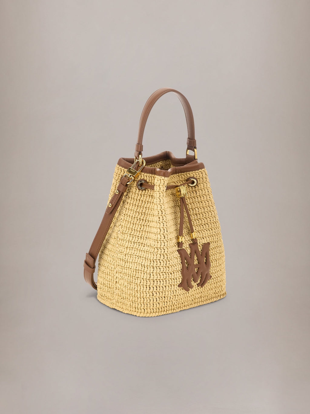 WOMEN - WOMEN'S RAFFIA MICRO MA BUCKET BAG - Natural