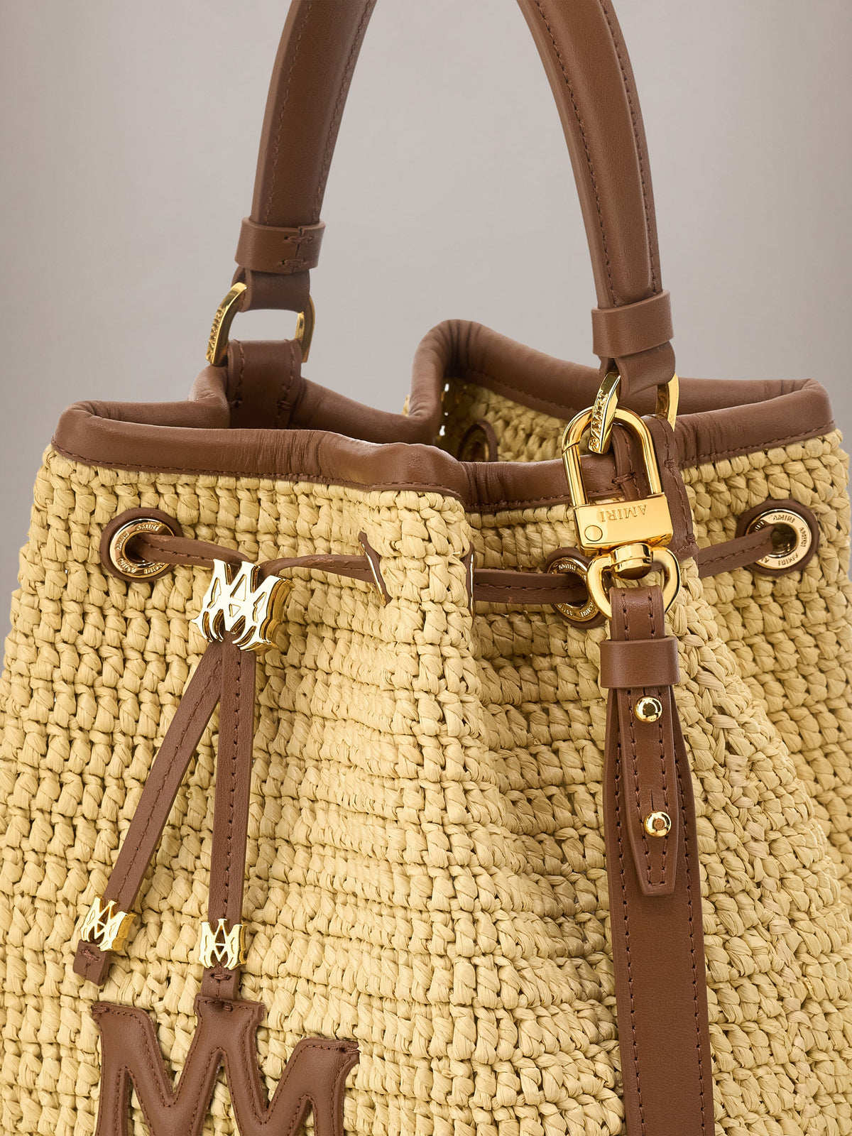 WOMEN - WOMEN'S RAFFIA MICRO MA BUCKET BAG - Natural