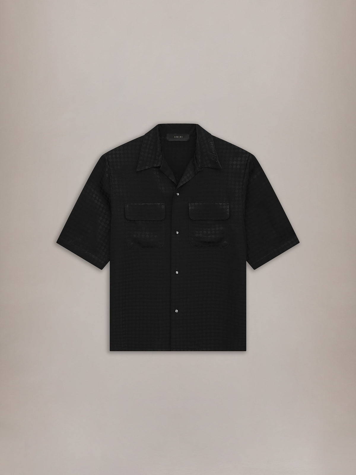 MA QUAD JACQUARD CAMP SHIRT - Black