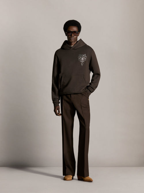 AMIRI LASSO CRYSTAL HOODIE - Husk