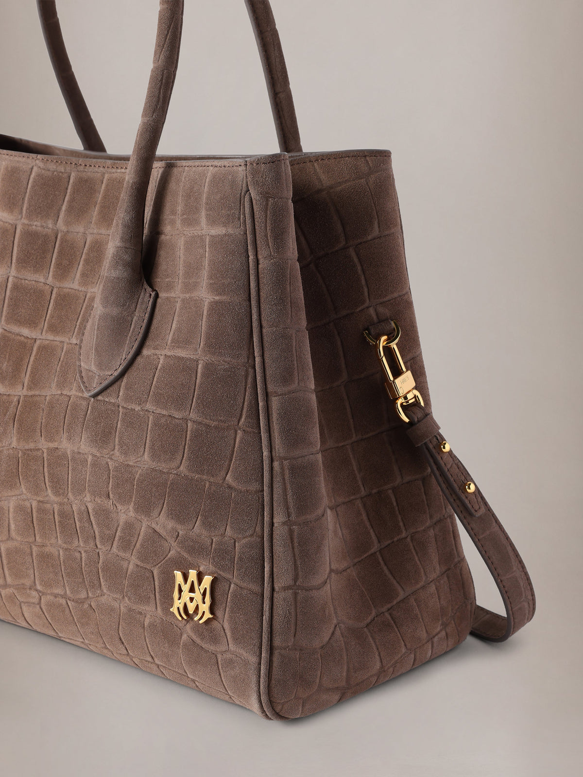 WOMEN - WOMEN'S SUEDE CROC HONEY 40 TOTE - Dark Brown