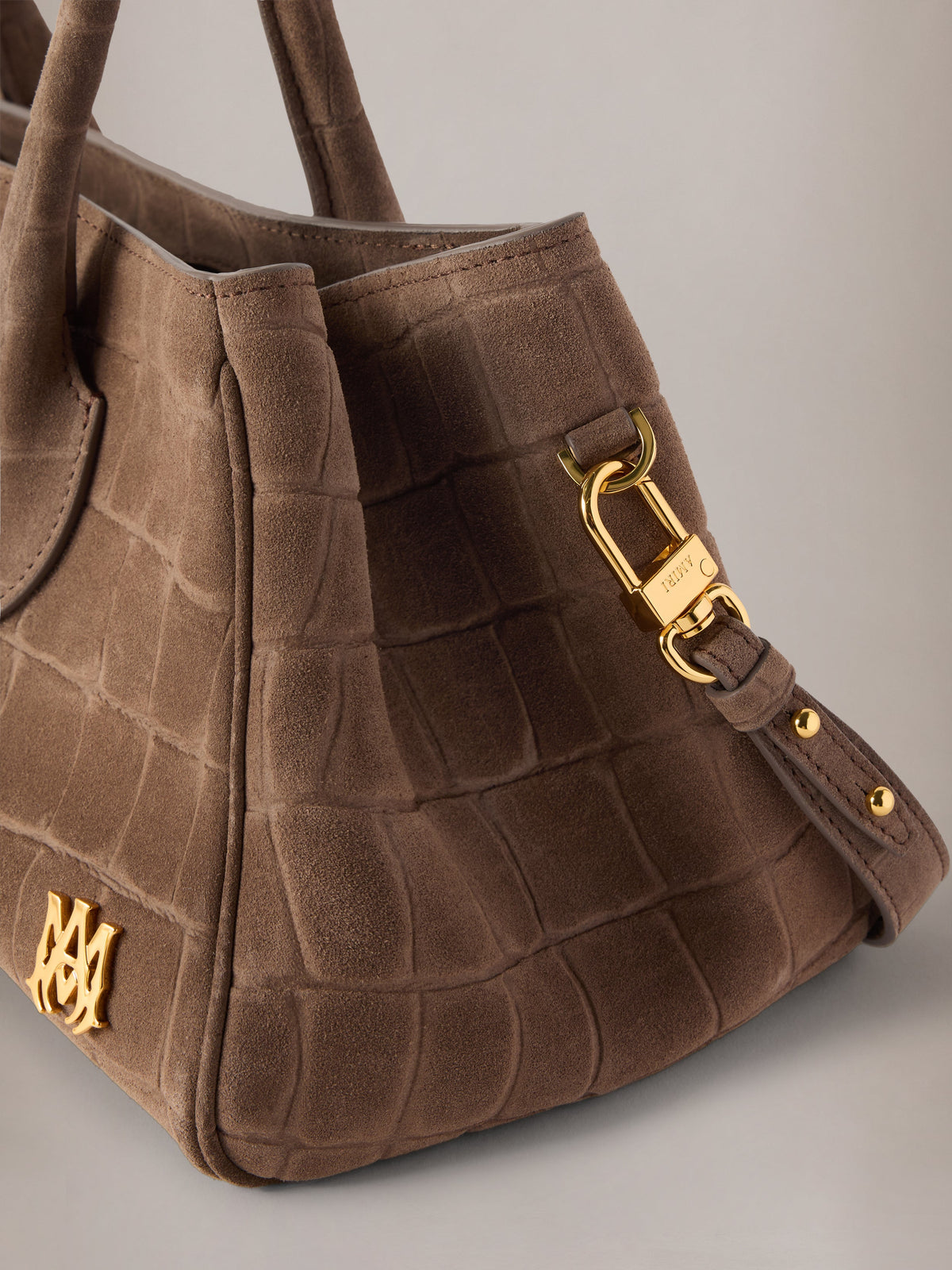 WOMEN - WOMEN'S SUEDE CROC HONEY 40 SHOULDER - Dark Brown