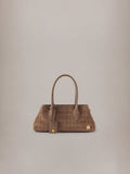 WOMEN - WOMEN'S SUEDE CROC HONEY 40 SHOULDER - Dark Brown
