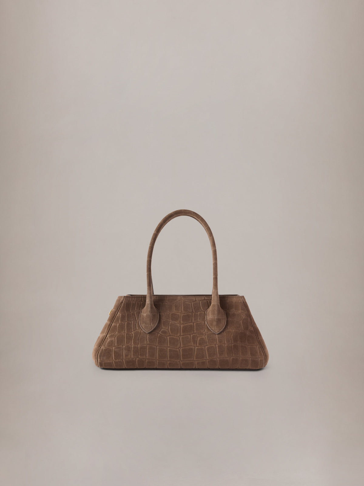 WOMEN - WOMEN'S SUEDE CROC HONEY 40 SHOULDER - Dark Brown