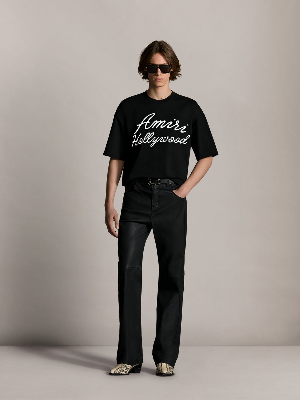 AMIRI HOLLYWOOD OVERSIZED TEE - Black