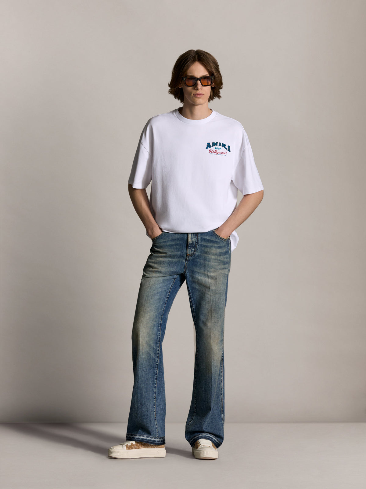 AMIRI HOLLYWOOD OVERSIZED TEE - White