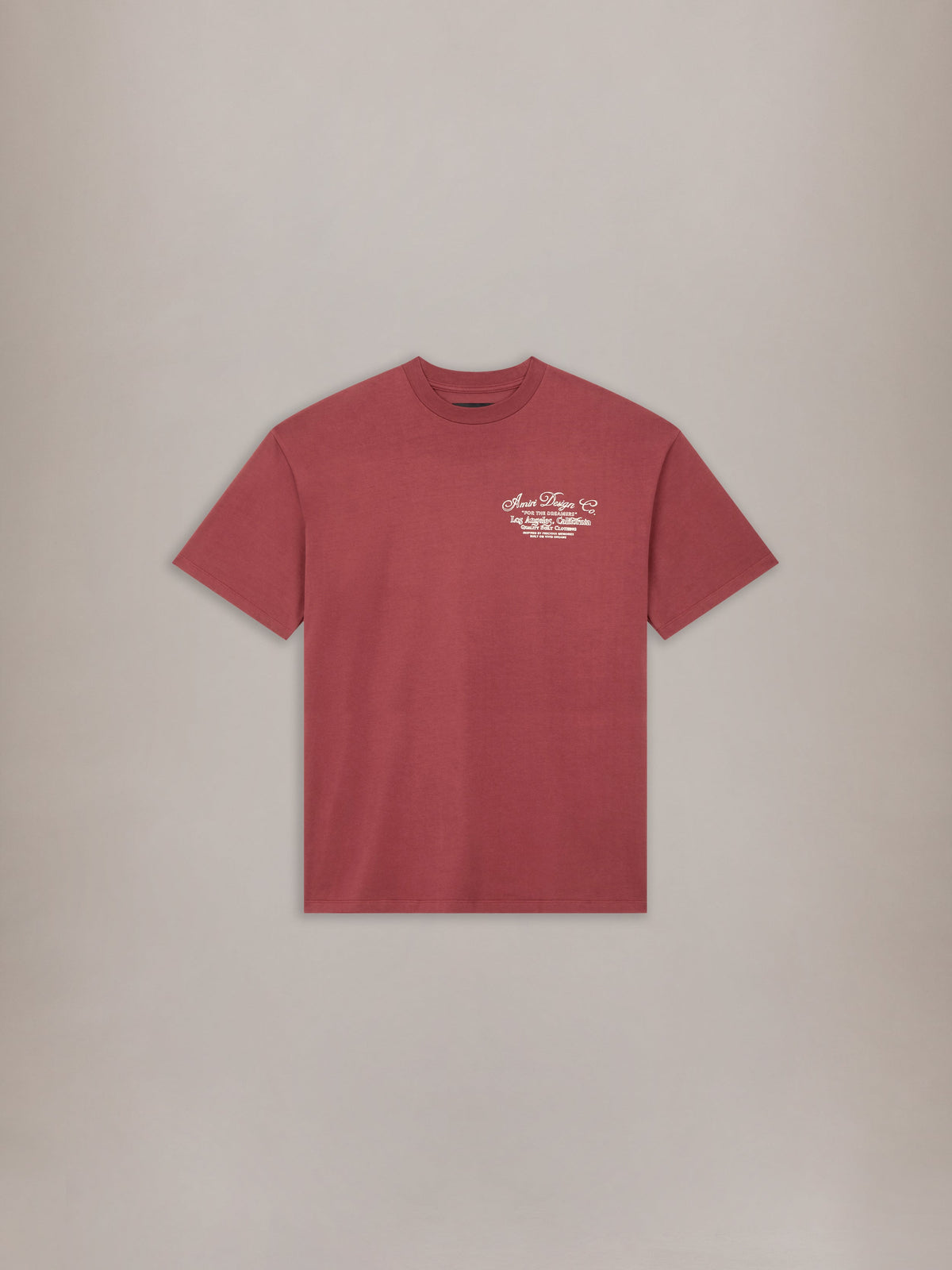 DREAMERS CHAIN STITCH OVERSIZED TEE - Brick