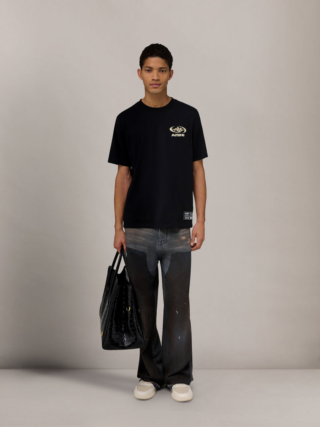 SPORTY LIGHTWEIGHT JERSEY TEE - Black