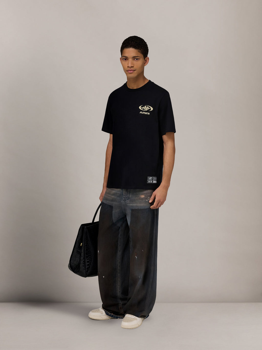 SPORTY LIGHTWEIGHT JERSEY TEE - Black