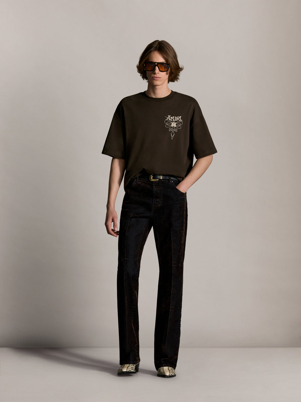 AMIRI LASSO OVERSIZED TEE - Husk