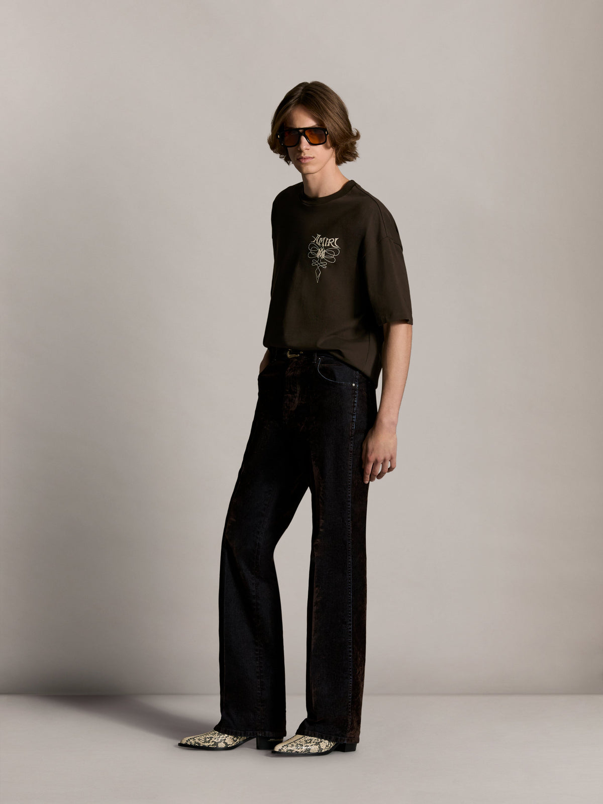 AMIRI LASSO OVERSIZED TEE - Husk