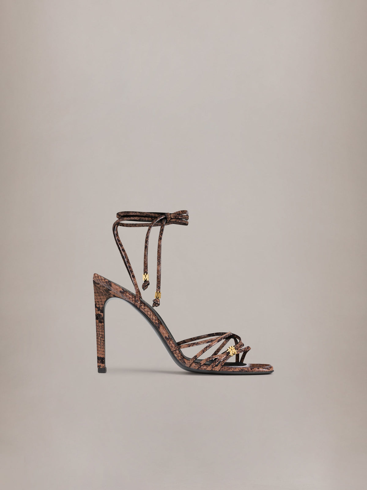 WOMEN - WOMEN'S SNAKE MA HEELED SANDAL - Brown