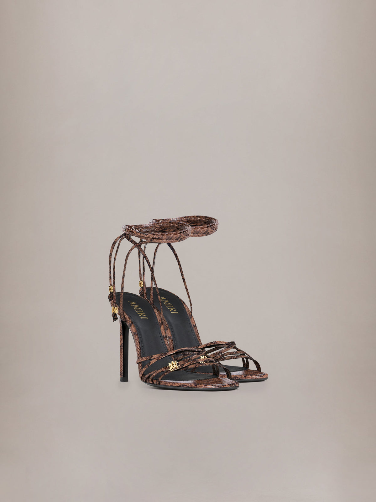 WOMEN - WOMEN'S SNAKE MA HEELED SANDAL - Brown