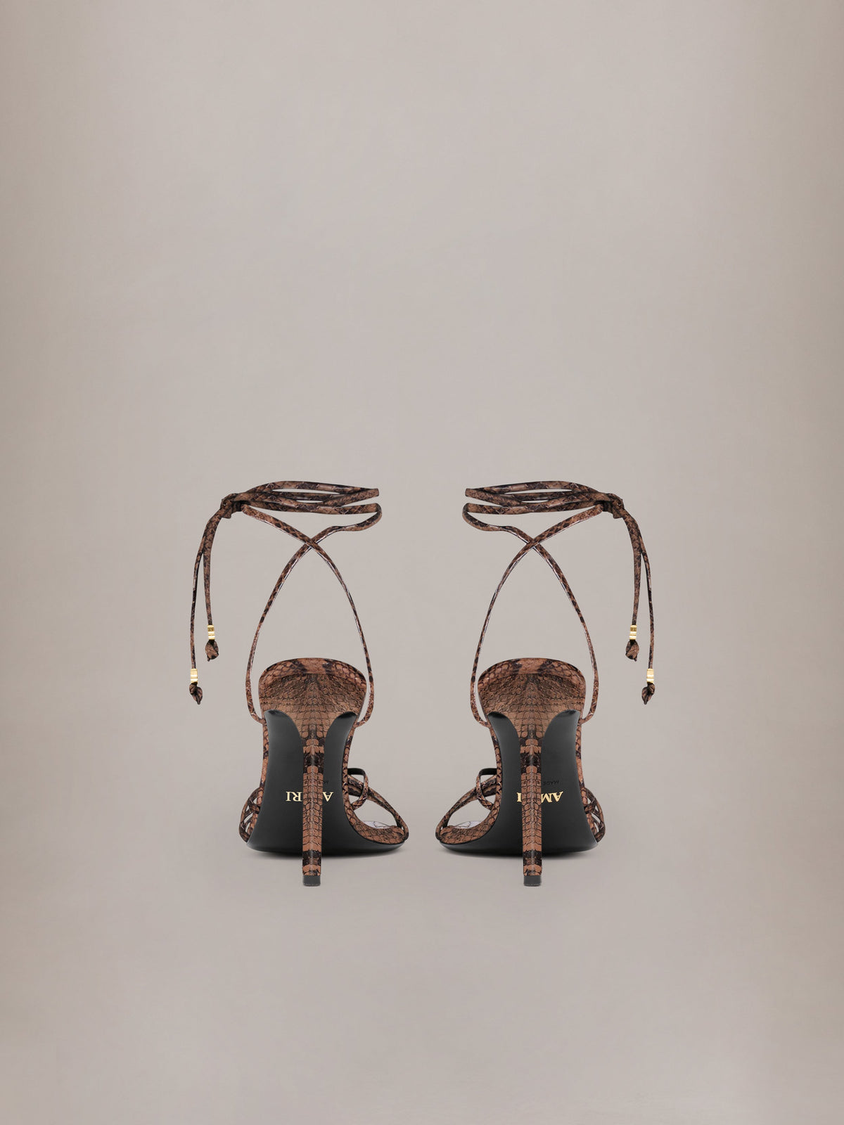 WOMEN - WOMEN'S SNAKE MA HEELED SANDAL - Brown