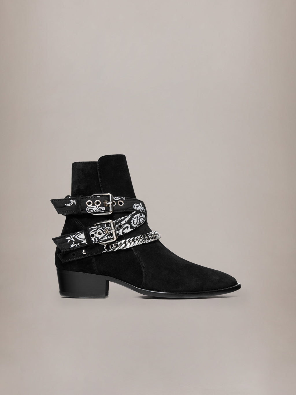 BANDANA BUCKLE BOOT - BLACK