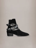 BANDANA BUCKLE BOOT - BLACK