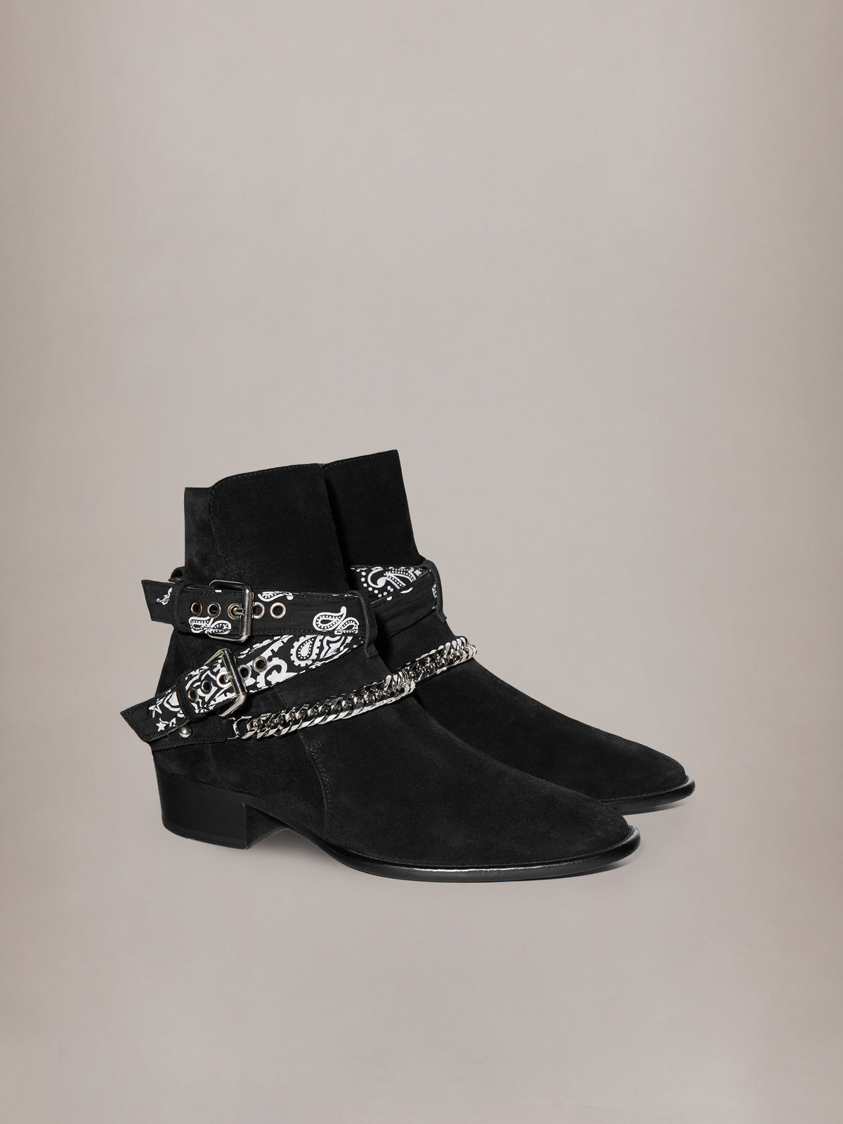 BANDANA BUCKLE BOOT - BLACK