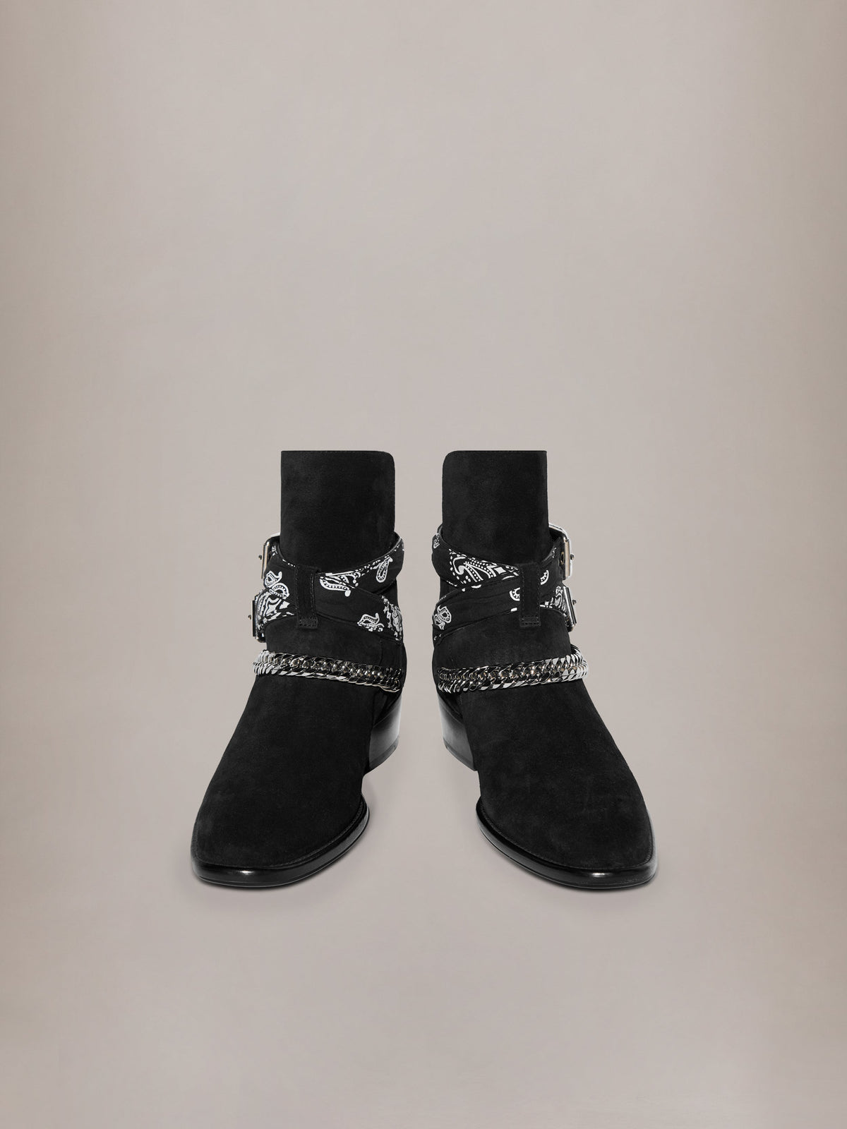 BANDANA BUCKLE BOOT - BLACK