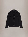 ROUND POCKET DRESS SHIRT - Black