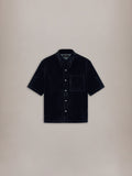 VELVET CAMP SHIRT - BLACK