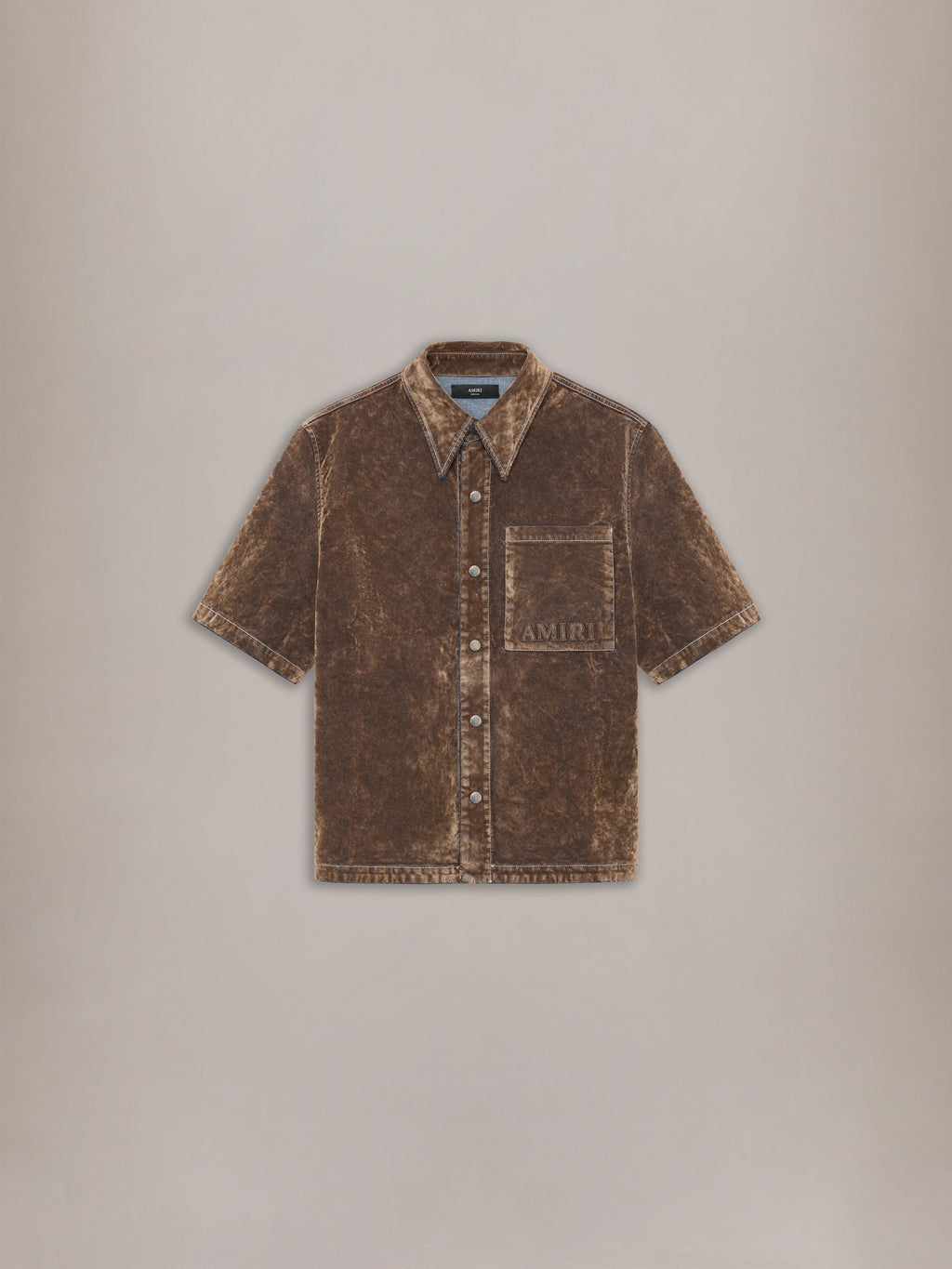 VELVET CAMP SHIRT - TAN