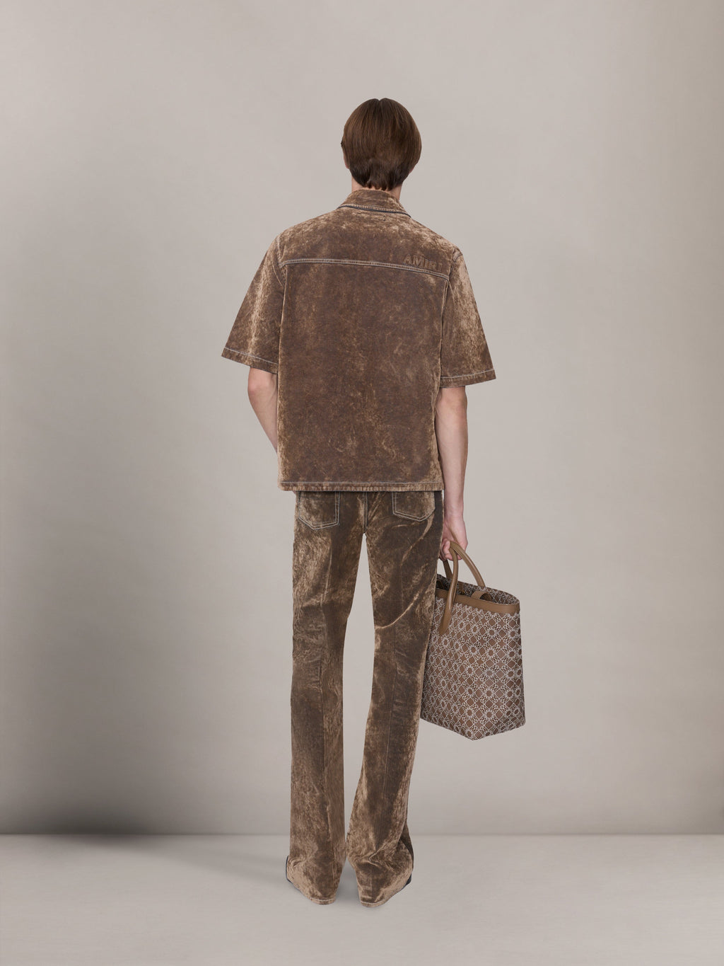 VELVET CAMP SHIRT - TAN